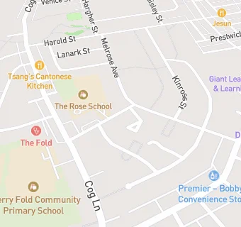 map for Burnley Myrtle Bank Infant School