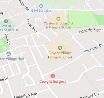 map for Clayton Village Primary School