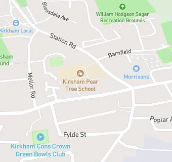 map for Kirkham Health Centre