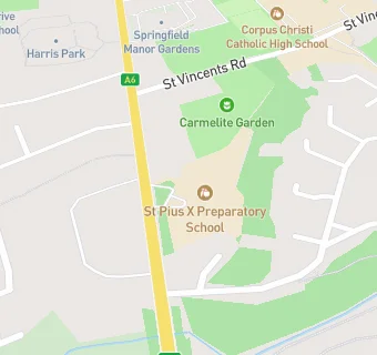 map for St Pius X Preparatory School