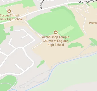 map for Archbishop Temple School