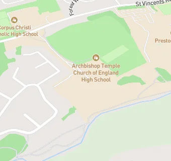 map for Archbishop Temple Church of England High School