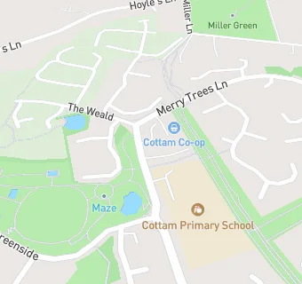 map for Cottam Primary School