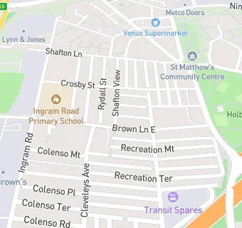 map for Catering Leeds (Ingram Road Primary)