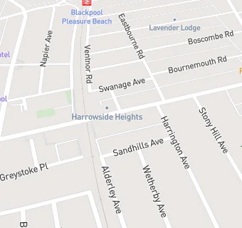 map for Harrowside Chip Shop