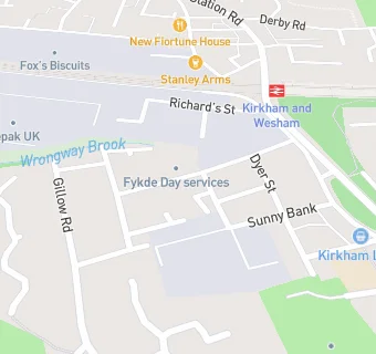 map for Fylde Day Services