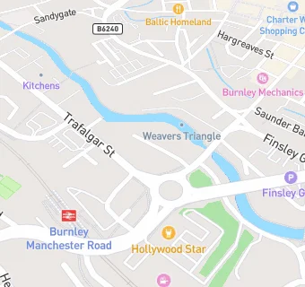 map for Burnley Masonic Hall