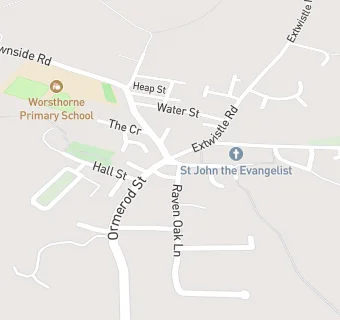 map for The Guest House Worsthorne