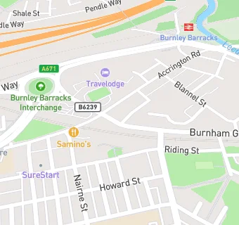 map for Burnley Oriental Chinese Takeaway