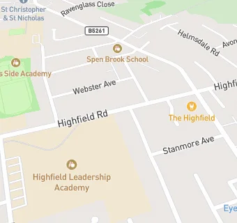 map for Highfield Leadership Academy