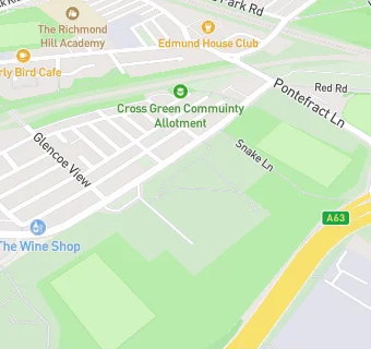 map for Cross Green High School