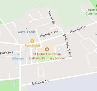 map for St Hubert's Roman Catholic Primary School, Great Harwood