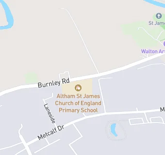 map for Altham St James Church of England Primary School