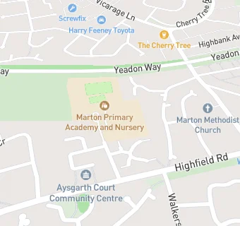 map for Marton Primary Academy and Nursery