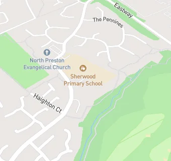 map for Sherwood Primary School