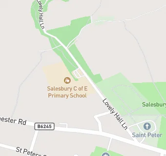 map for Salesbury Church of England Primary School