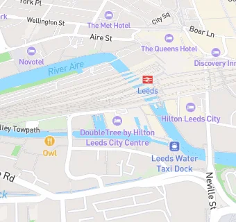 map for Hilton Double Tree Leeds