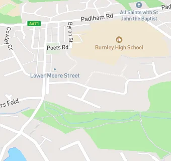 map for Burnley Ivy Bank High Business and Enterprise College