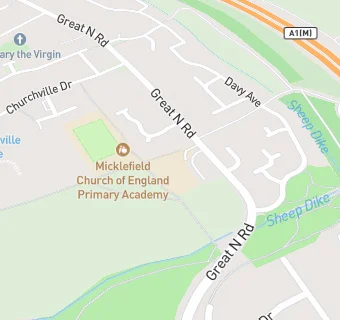 map for Micklefield Church of England Primary Academy