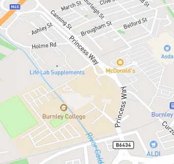 map for Burnley College