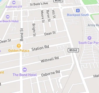 map for Bupa Dental Care, Blackpool, Station Road