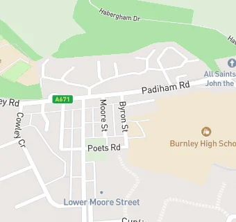 map for Burnley High School