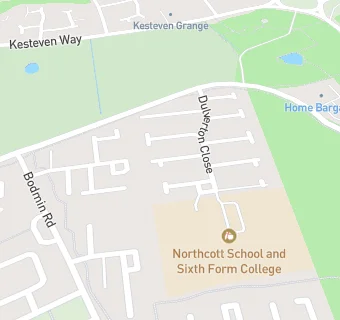 map for Northcott School and Sixth Form College