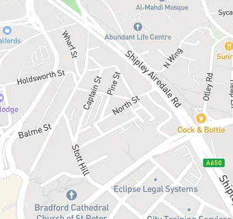 map for Bradford Central Foodbank & Cafe