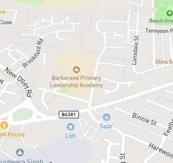 map for Barkerend Primary School