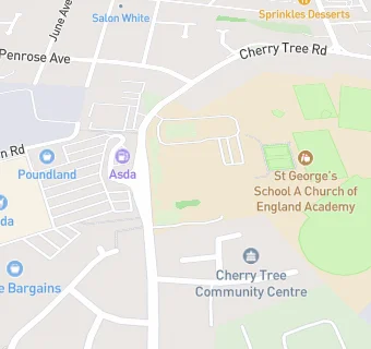 map for St George's School A Church of England Academy