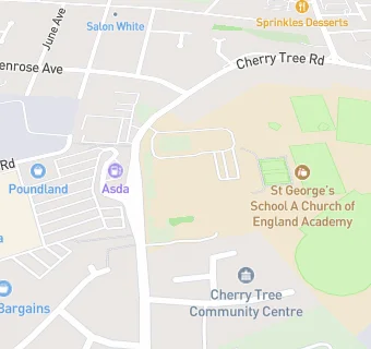 map for St Georges C of E High School