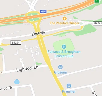 map for Fulwood & Broughton Cricket Club