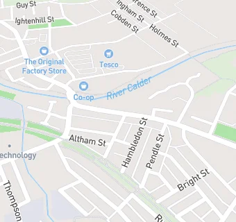 map for Padiham Dental Practice