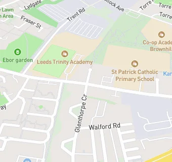 map for Trinity Academy Leeds