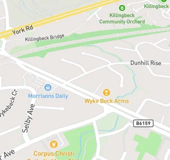 map for Wykebeck Arms