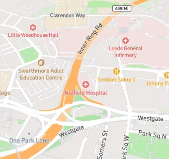 map for Sodexo (Leeds Nuffield Hospital)