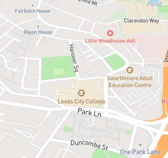 map for Park Lane College, Leeds