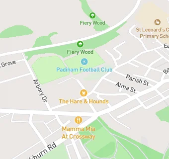 map for Padiham Football Club