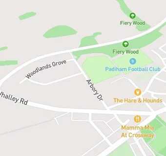 map for Padiham Cricket Club