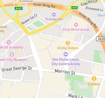 map for Greggs (Merrion Centre)