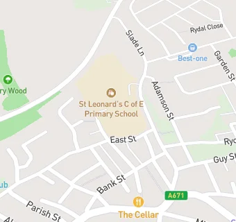 map for St Leonards School