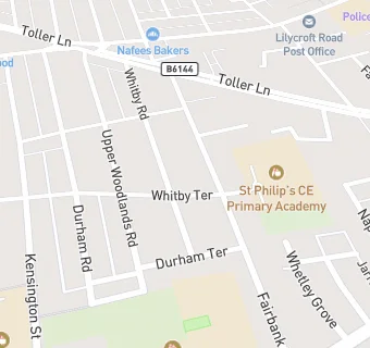 map for Mellors Catering Services at St Philips CofE Primary Academy