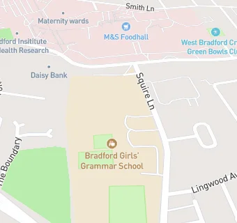 map for Bradford Girls' Grammar School