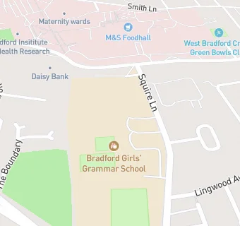 map for Bradford Girls Grammar School