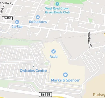 map for Asda (Owlcotes Centre)