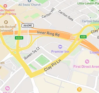 map for Leeds City Centre North Premier Inn