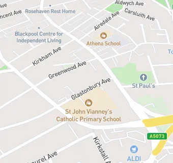 map for St John Vianney's Catholic Primary School