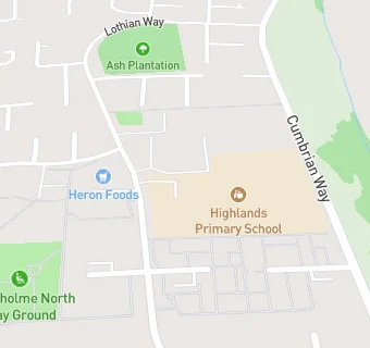 map for Highlands Primary School