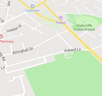 map for Bradford Moor Golf Club