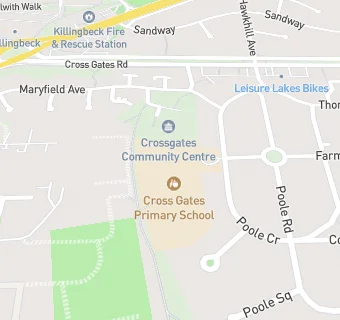 map for Cross Gates Primary School